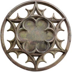 Antique A Cast Iron Gothic Window