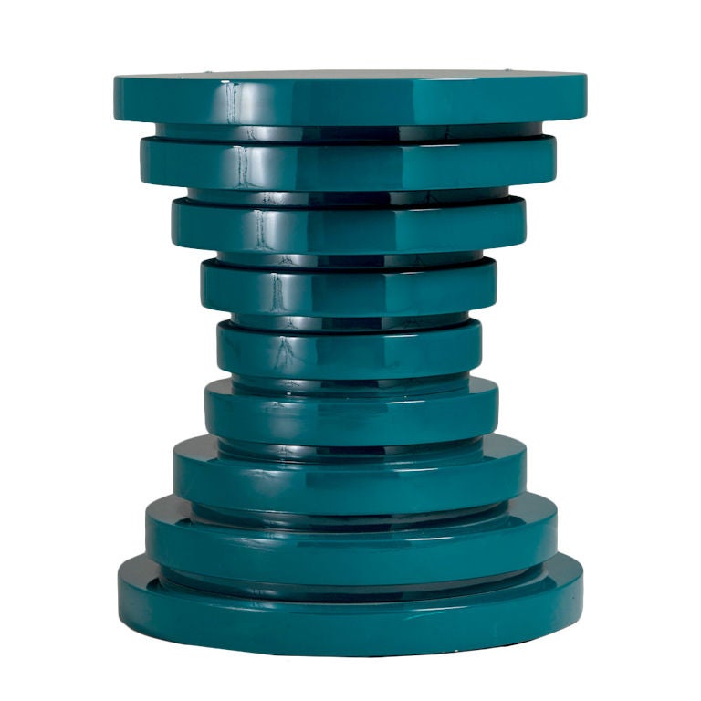A Turquoise Lacquered Centre Table