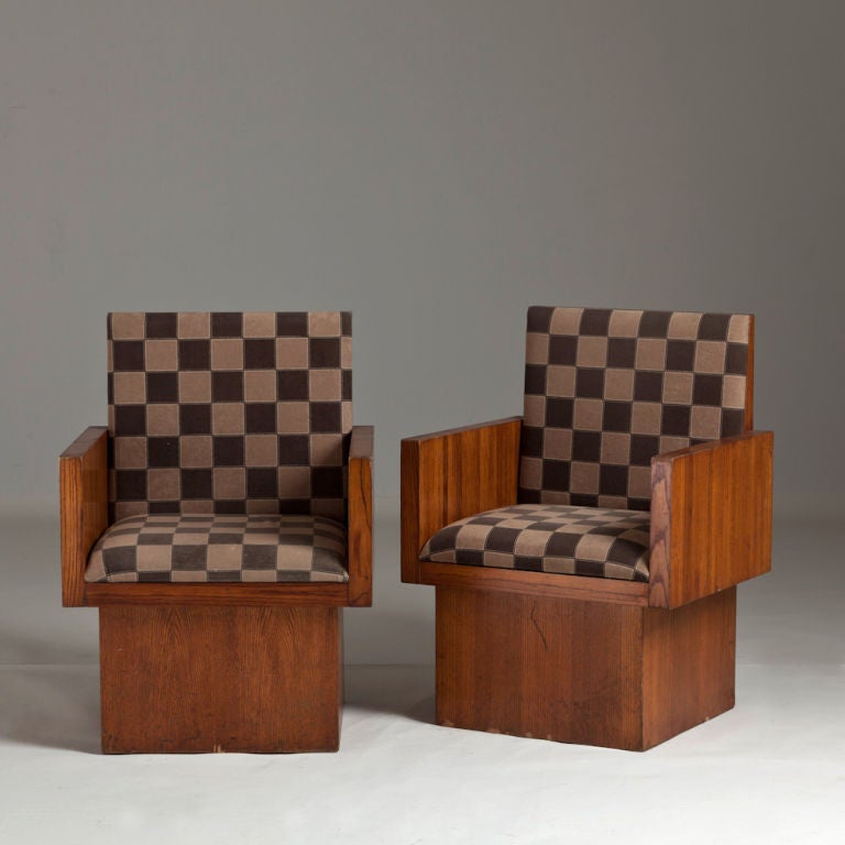 Mid-20th Century A Pair of Armchairs in the Manner of Jean Michel Frank 1940s