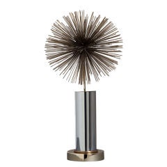 A Single Curtis Jere Designed Daisy Shaped Metal Table Lamp 1970