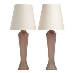 Vintage A Large Pair of Paolo Gucci Designed Table Lamps 1980s