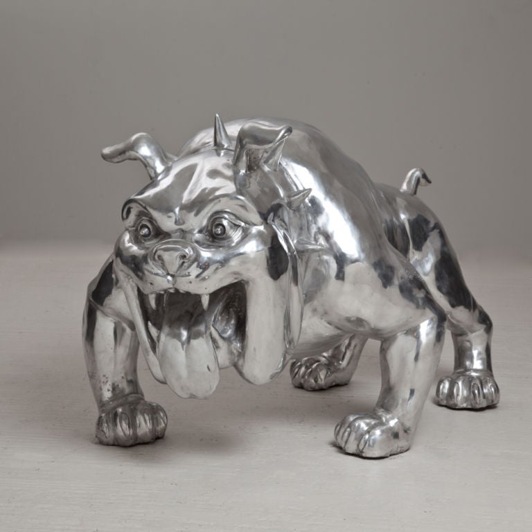 A Cast Aluminium Sculpture titled Sarco III (Bulldog) by Christian Maas
