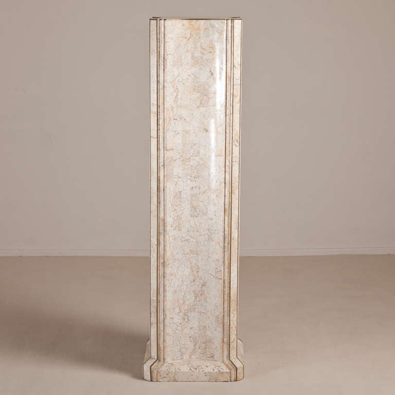 Unusual Tessellated Stone Pedestal by Maitland-Smith, 1970s In Good Condition In London, GB