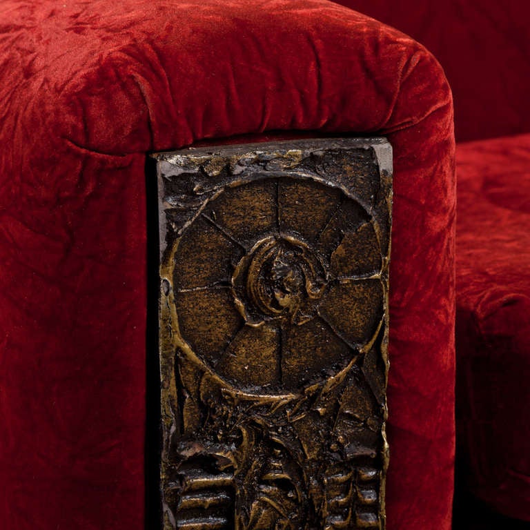 A Four Seater Resin Wrapped Sofa by Adrian Pearsall 1970s 1