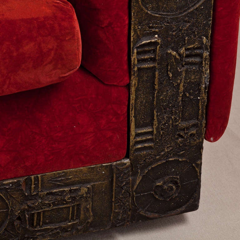 American A Four Seater Resin Wrapped Sofa by Adrian Pearsall 1970s