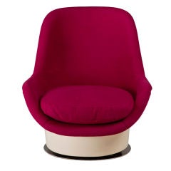 A Resin Moulded Swivel Chair on Steel Base 1960s