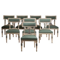 A Set of Eight Swedish Empire Chairs 
