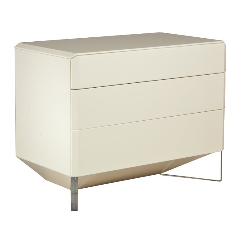 Three-Drawer Commode Designed by Rougier, Late 1970s For Sale