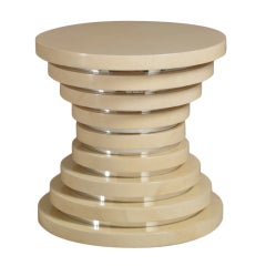 A Goatskin Circular Hourglass Table 