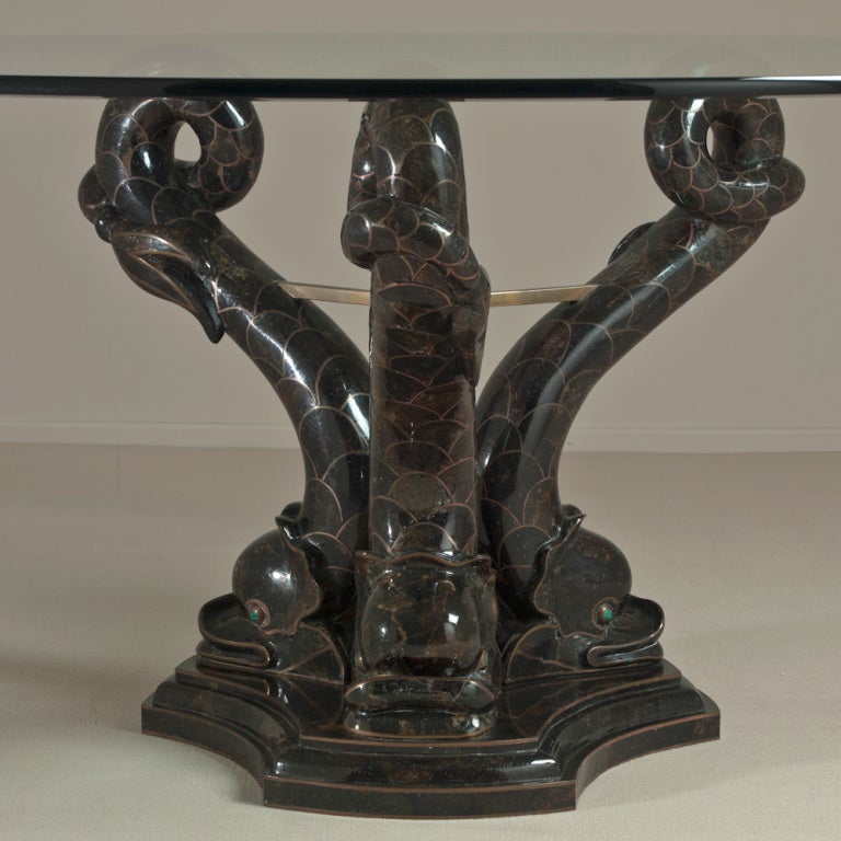 A Maitland Smith Dolphin Centre Table 1980s