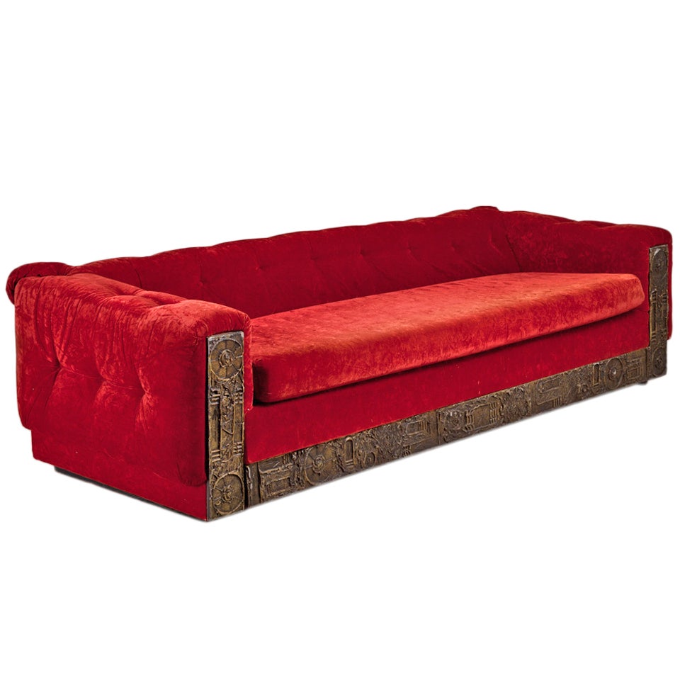 A Four Seater Resin Wrapped Sofa by Adrian Pearsall 1970s
