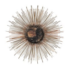 A Superb Starburst Metal Wall Sculpture USA 1970s