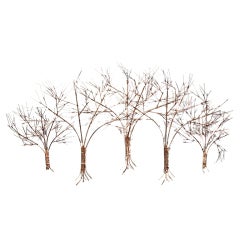 A Curtis Jere Metal Tree Wall Sculpture USA Late 1970s