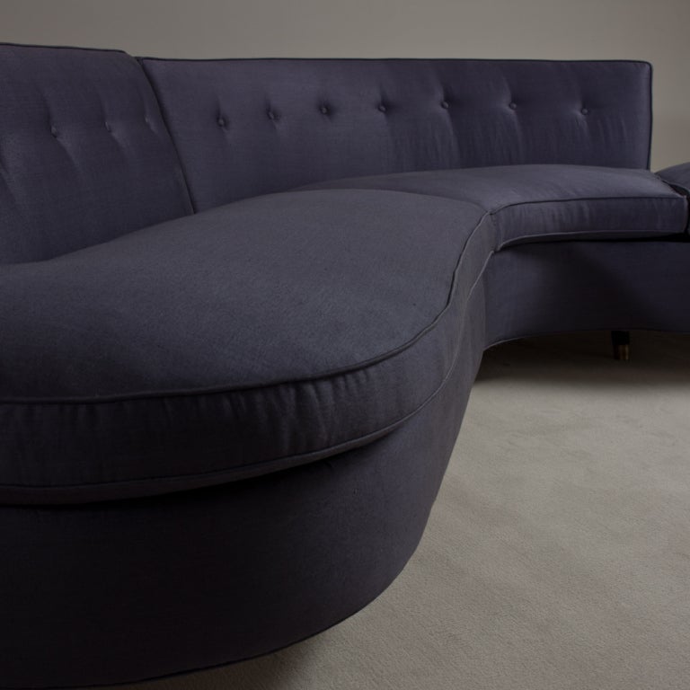 Mid-20th Century A Superb Two Part Curvy Sectional Sofa 1950s
