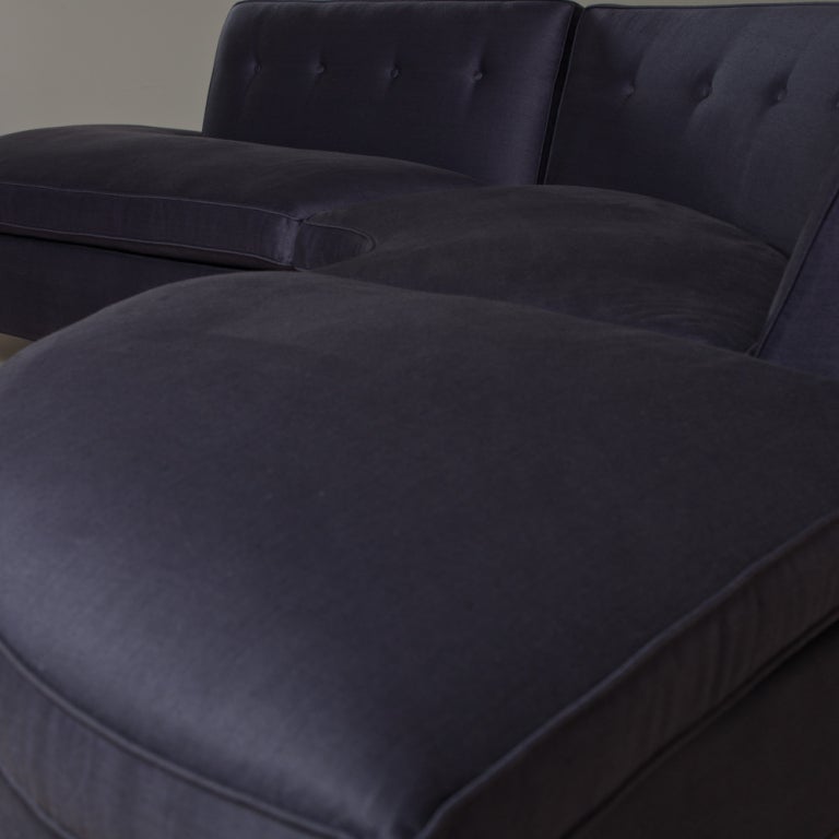 A Superb Two Part Curvy Sectional Sofa 1950s 3