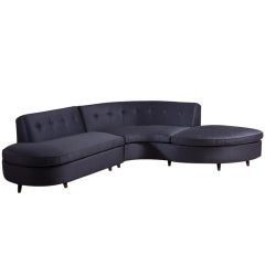 A Superb Two Part Curvy Sectional Sofa 1950s