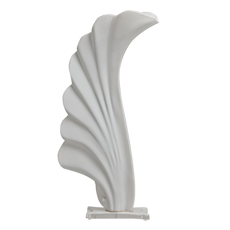 A Large Rougier Shell Shaped Table Lamp Canada late 1970s