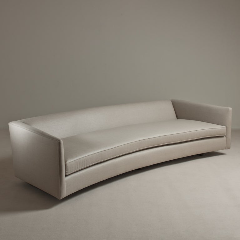 A Stunning Harvey Probber Designed Curved Sofa USA 1950s Upholstered by Talisman