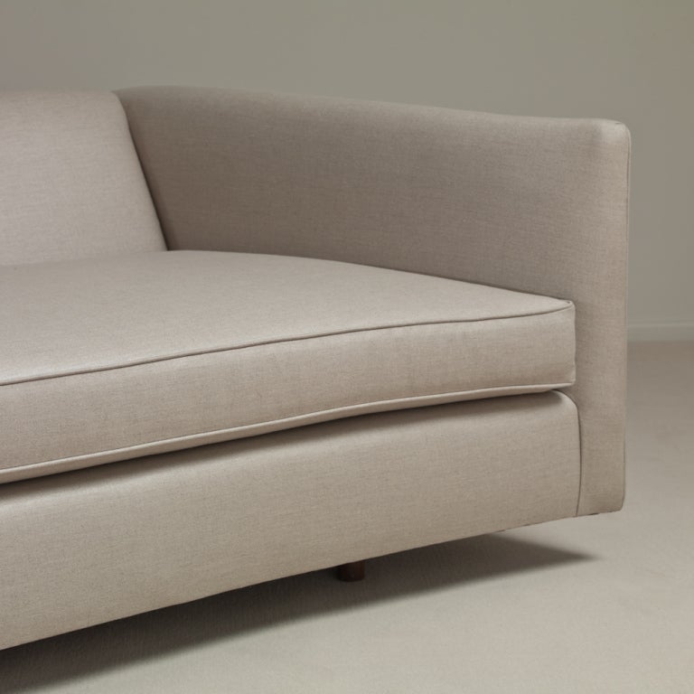 Mid-20th Century A Rare Harvey Probber Designed Curved Sofa USA 1950s