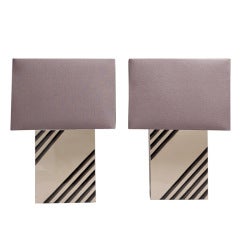 A Pair of Art Deco Inspired Ceramic Table Lamps 1980s
