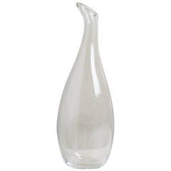 Swedish Engraved Glass Vase by S. Vicke Lindstrand