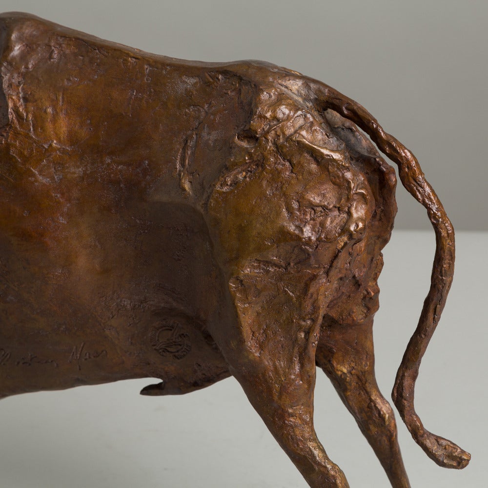 Bronze Sculpture of a Standing Bull by Christian Maas In Excellent Condition In London, GB