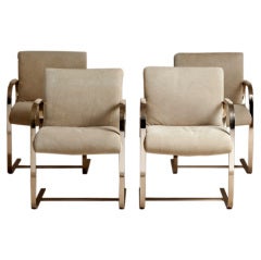 A Set of Four Brno Style Cantilevered Chairs 1970s