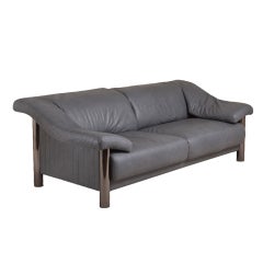 An Anodised Steel Framed Adjustable Sofa 1980s