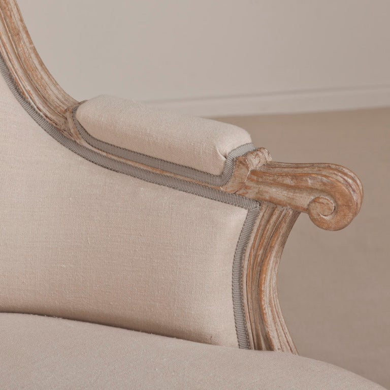 A 19th Century Swedish Rococo Style Painted Framed Sofa 2