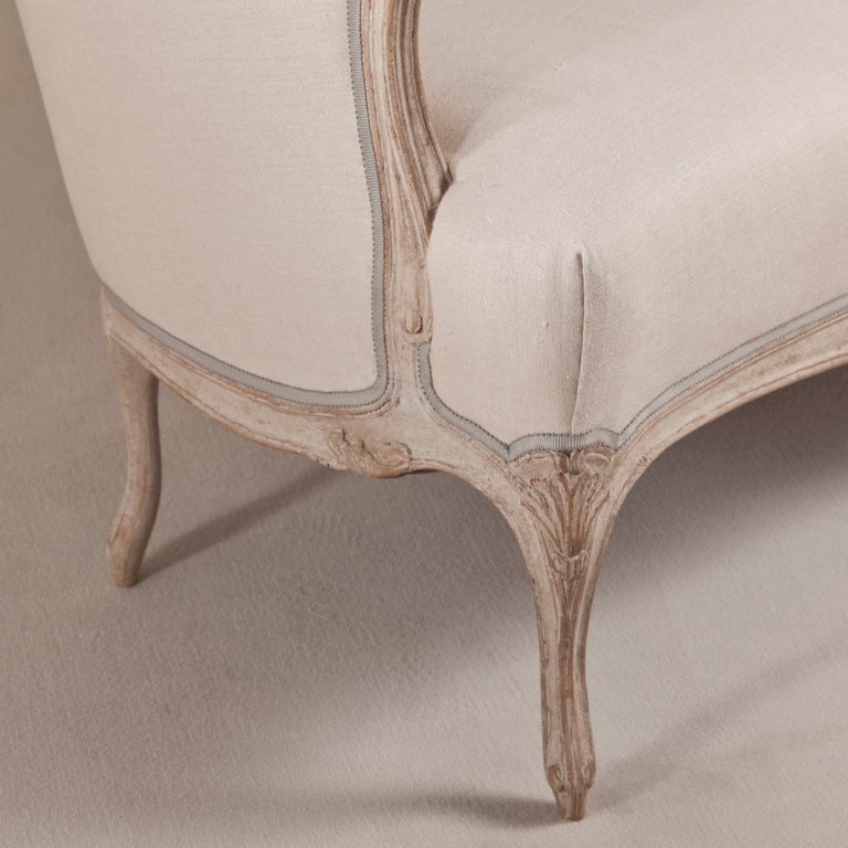 A 19th Century Swedish Rococo Style Painted Framed Sofa 3