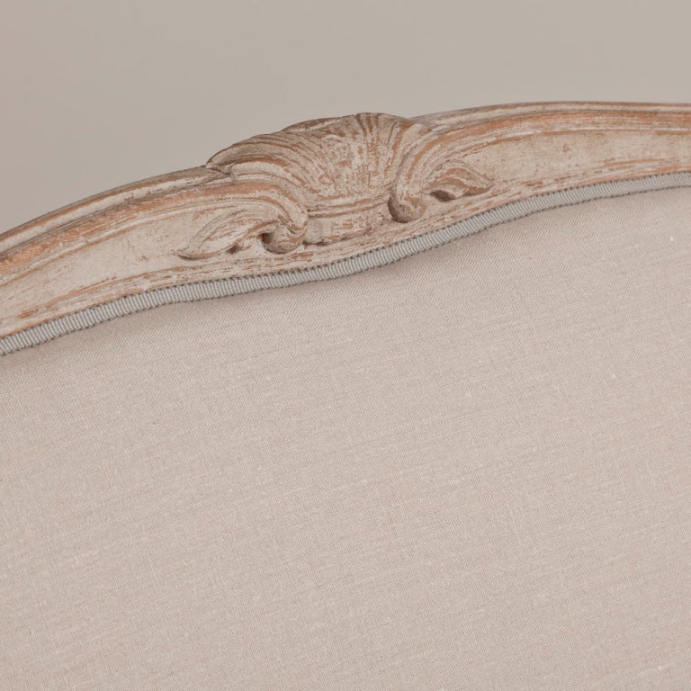 A 19th Century Swedish Rococo Style Painted Framed Sofa 6