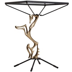 A Frederic Weinberg Designed Gilded Occasional Table 1970s A Frederic Weinberg Designed Gilded Occasional Table 1970s