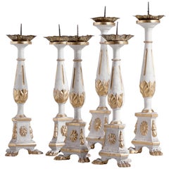 Three Pairs of 19th Century Pricket Sticks, Italy, circa 1820