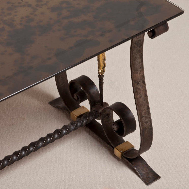 20th Century Cast Iron Table in the Manner of Piquet, circa 1925 For Sale