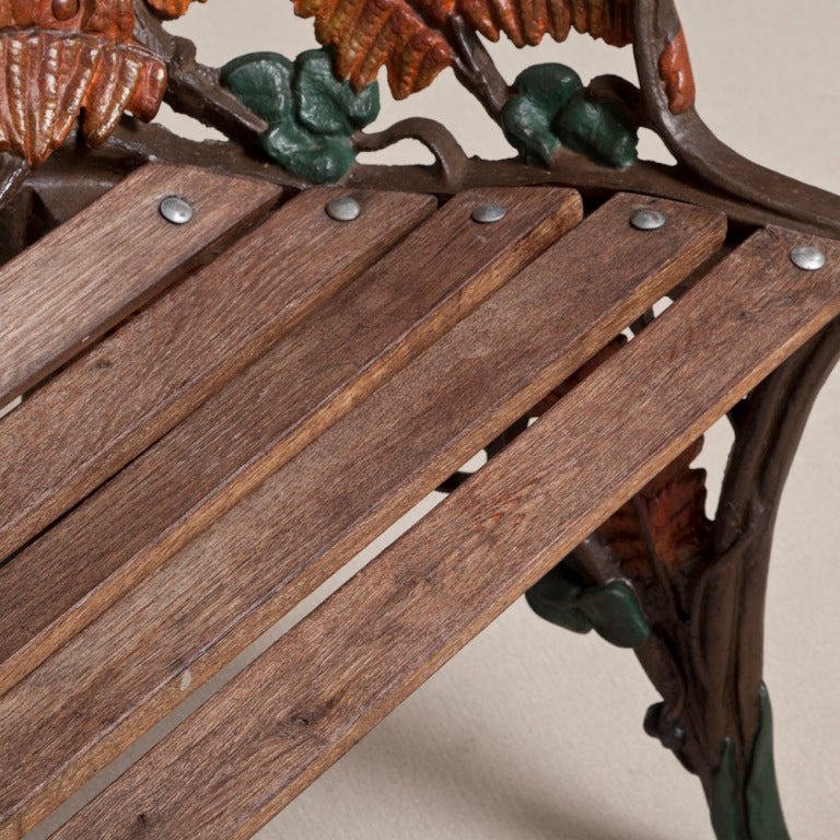 coalbrookdale fern and blackberry bench