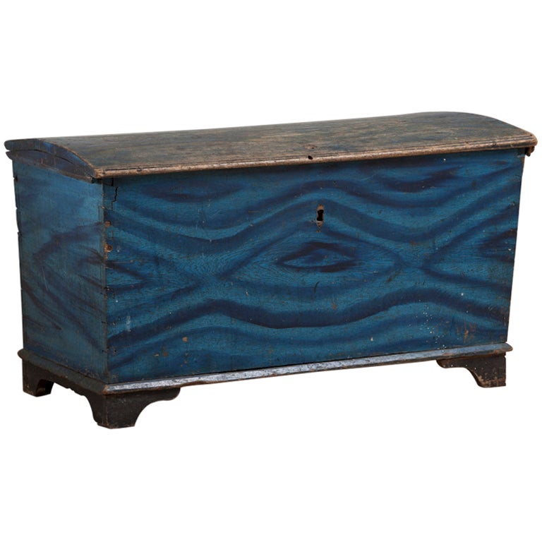 A Swedish Painted Trunk in Original Paint circa 1760