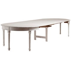 A Large Danish Painted Extendable Dining Table