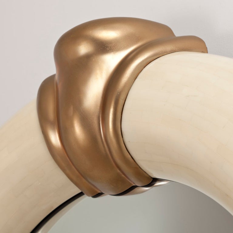 A  Tessellated Bone Mirror 1970s