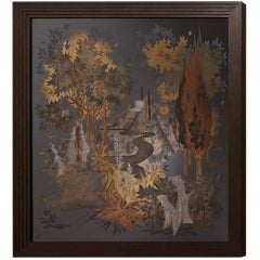 An Important Eglomise Mirror Panel by MG Dumas circa 1940/1950