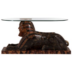A Maitland Smith Exotic Sphinx Sculptural Table 1970s