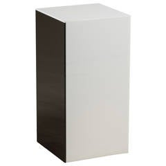 Black and White Acrylic Light Box Pedestal, 1970s