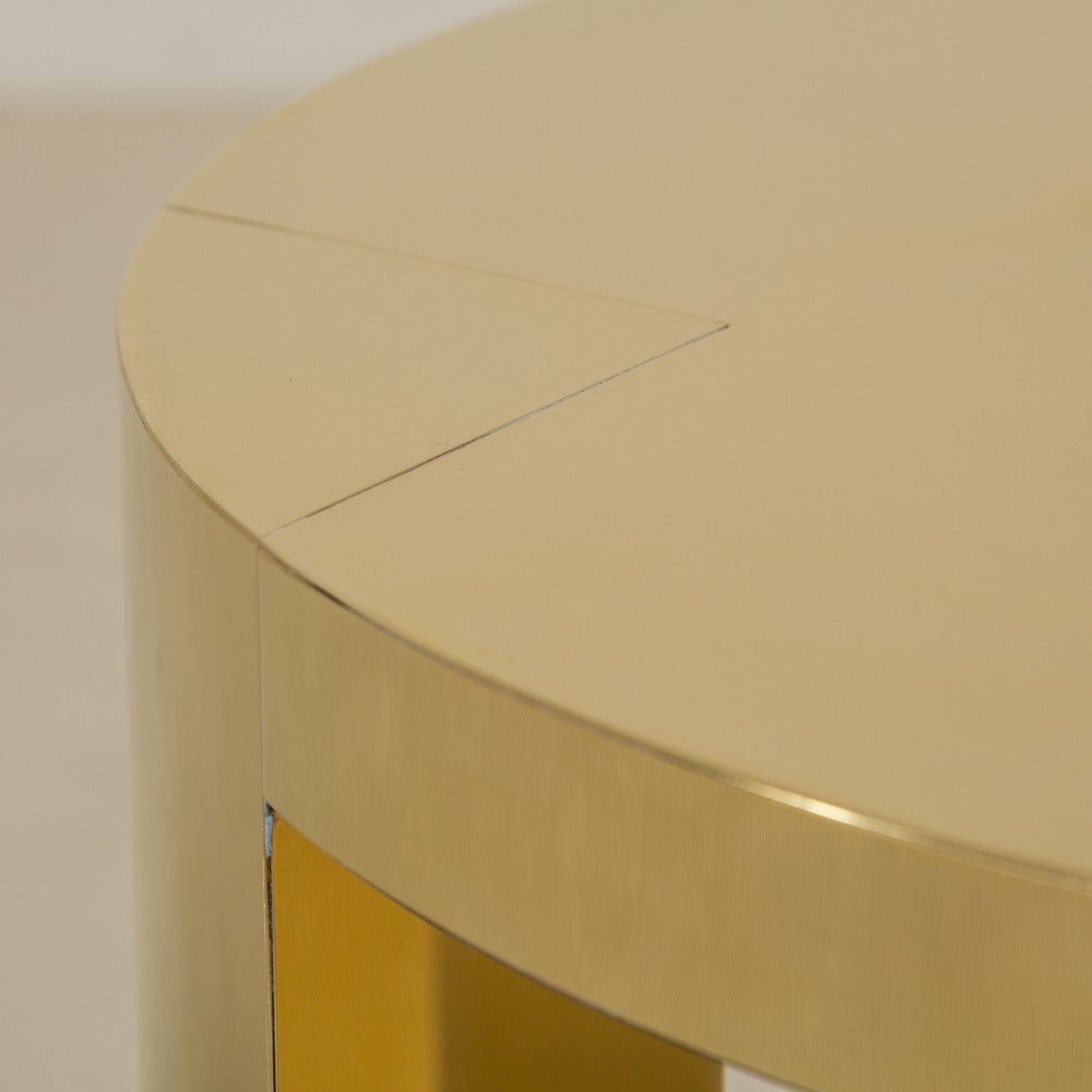 Pair of Polished Brass-Wrapped Side Tables by Talisman Bespoke In Excellent Condition For Sale In London, GB