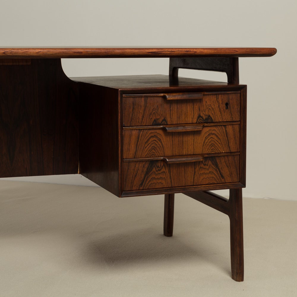 Wood Danish Desk by Gunni Omann for Omann Jun Mobelfabrik