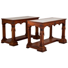 A Rare Pair of Transitional Fruitwood Console Tables 1835