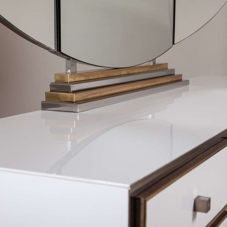 A Large Dressing Table with Illuminated Vanity Mirror 1970s In Good Condition In London, GB