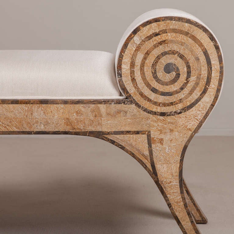 A Maitland Smith Tessellated Stone Stool 1970/80s In Good Condition In London, GB