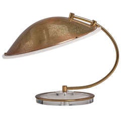 A Rare Italian Brass and Lucite Desk Lamp 1960s