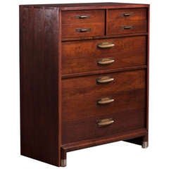 An Eight Drawer Tallboy Commode 1950s
