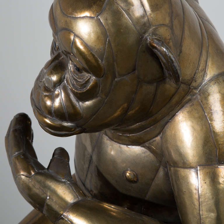 Large Brass Bustamante Monkey 3