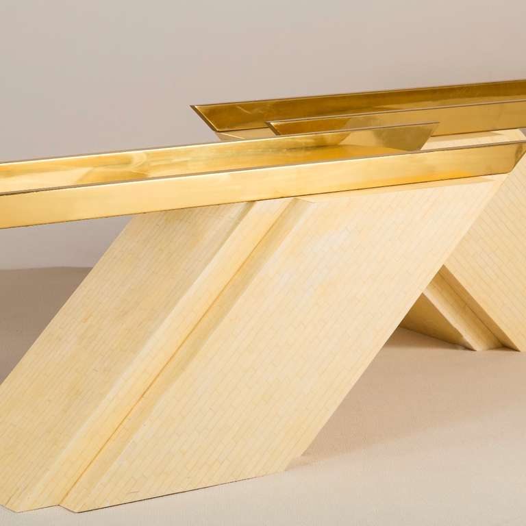 20th Century Pair of Cantilevered Console Tables by Enrique Garcez For Sale